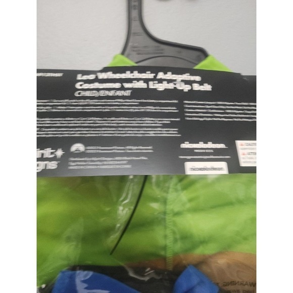 Wheelchair Ninja Turtle Costume New 4/6 Adaptive Design One Size Light Up Belt - Picture 10 of 11